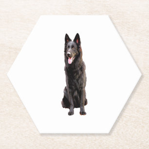 Dessous-de-verre En Papier Chien noir berger allemand