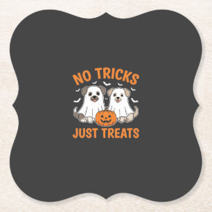 Dessous-de-verre En Papier Chiens fantômes Halloween sans farces juste des fr