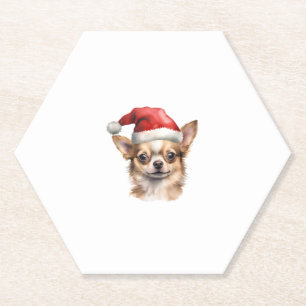 Dessous-de-verre En Papier Chihuahua Christmas Chien