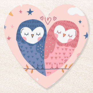Dessous-de-verre En Papier Chouettes mignonnes