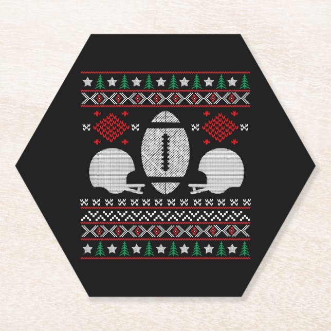 DESSOUS-DE-VERRE EN PAPIER CHRISTMAS FOOTBALL (Devant)