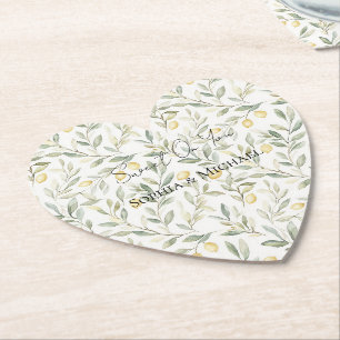 Dessous-de-verre En Papier Citrons Mariage Sucrés Sur Vous
