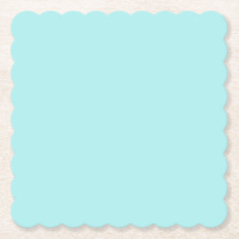 Dessous-de-verre En Papier Clair Turquoise Scallopé