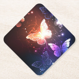 Dessous-de-verre En Papier Clowing Night Butterflies