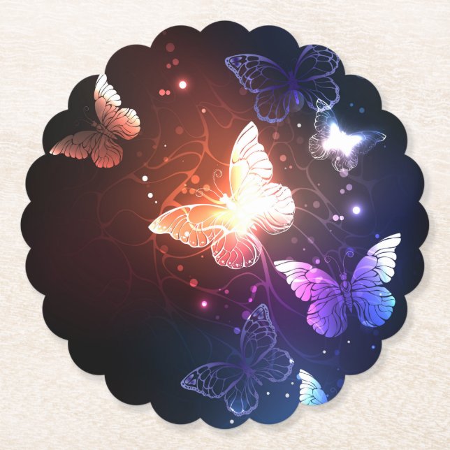 Dessous-de-verre En Papier Clowing Night Butterflies (Devant)