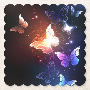 Dessous-de-verre En Papier Clowing Night Butterflies