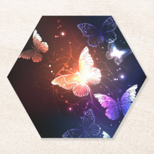 Dessous-de-verre En Papier Clowing Night Butterflies
