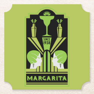 Dessous-de-verre En Papier Cocktail Margarita Art Déco