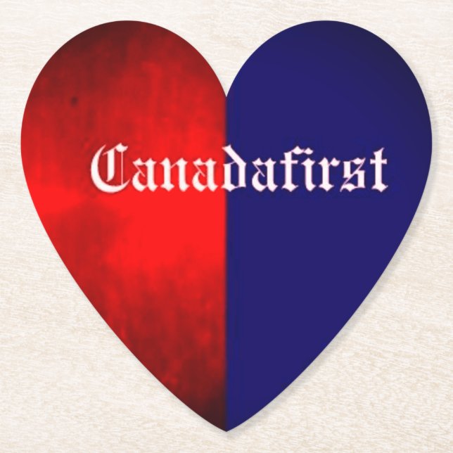 DESSOUS-DE-VERRE EN PAPIER COEUR CANADAFIRME (Devant)