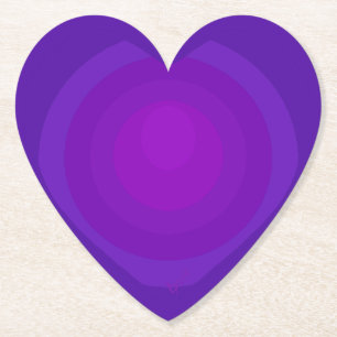 Dessous-de-verre En Papier Cœur violet