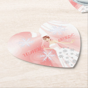 Dessous-de-verre En Papier Collection Lady Elegance - Mariée d'hiver