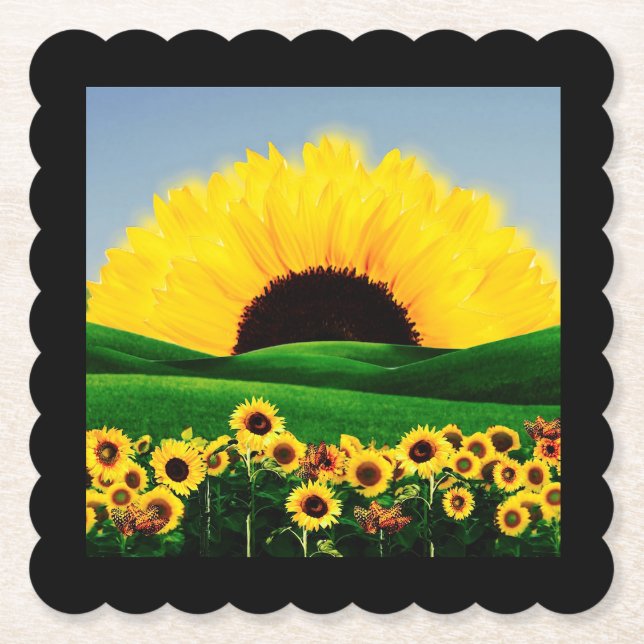 DESSOUS-DE-VERRE EN PAPIER COLLINE DU SOL (Devant)