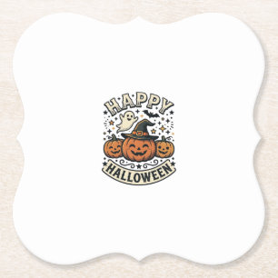 Dessous-de-verre En Papier Conception de chemise fantôme citrouille Halloween