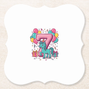 Dessous-de-verre En Papier Conception vectorielle de poney mignon pour la fêt