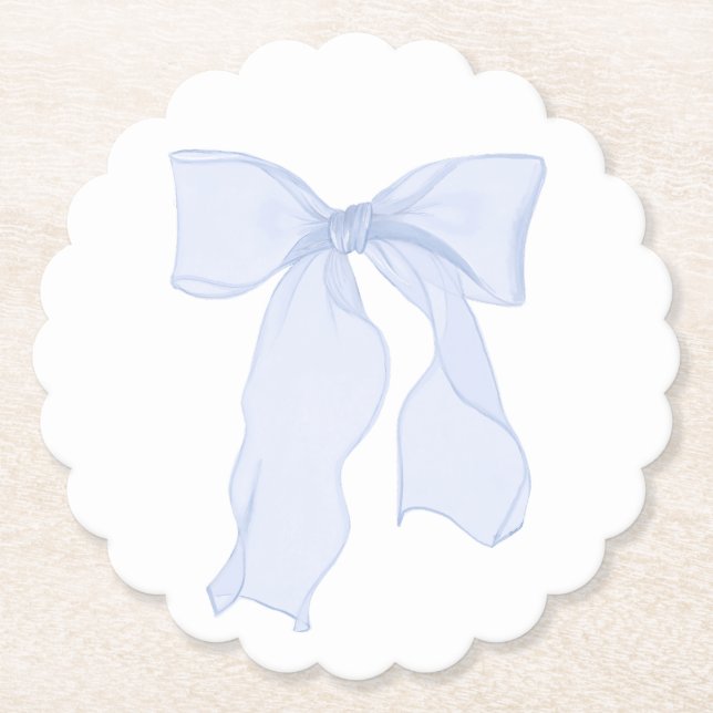 Dessous-de-verre En Papier Coquette à mât bleu (Devant)