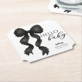 Dessous-de-verre En Papier Coquette Baby shower noir