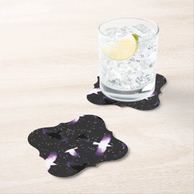 Dessous-de-verre En Papier Corbeaux mystiques (En situation)