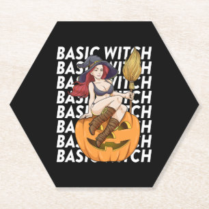 Dessous-de-verre En Papier Costume basique de sorcière d'Halloween drôle Sarc