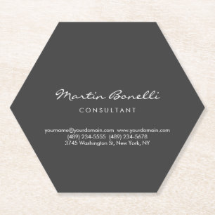 Dessous-de-verre En Papier Couleur gris minimaliste tendance