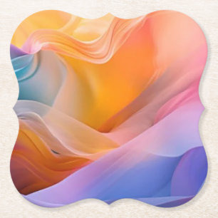 Dessous-de-verre En Papier Couleurs Abstraites