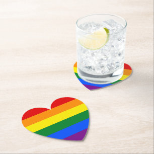 Dessous-de-verre En Papier COULEURS DE DRAPEAU ARC-EN-CIEL RAYURES + vos idée