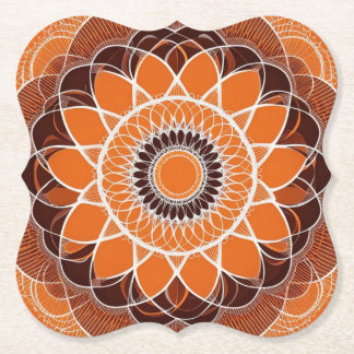 Dessous-de-verre En Papier Crème Brown orange