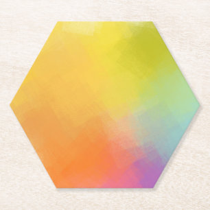 Dessous-de-verre En Papier Custom Abstract Art Yellow