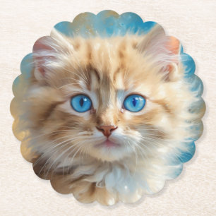 Dessous-de-verre En Papier Cute Adorable Chat-37823