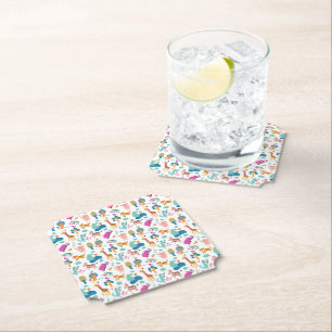 Dessous-de-verre En Papier Cute et colorée Jungle Animaux Motif