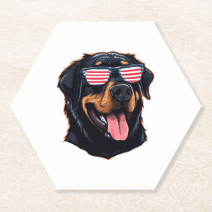Dessous-de-verre En Papier Cute Rottweiler Puppy