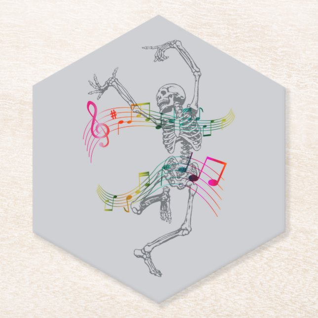 Dessous-de-verre En Papier danceleton (Devant)