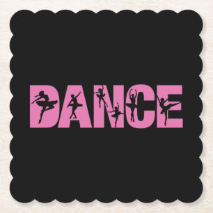 Dessous-de-verre En Papier DANSE Rose avec coutures Ballerina