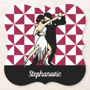 Dessous-de-verre En Papier Danseurs de tango