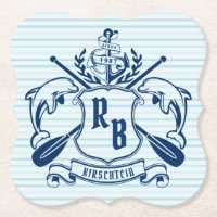 Dauphins de l'Emblème côtier Ancre Oar Shield Naut
