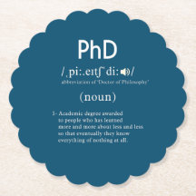 définition de phd amusante étendue ronde
