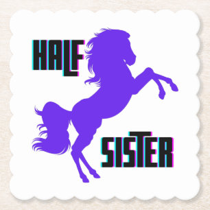 Dessous-de-verre En Papier Demi-Soeur Pony Violet frère