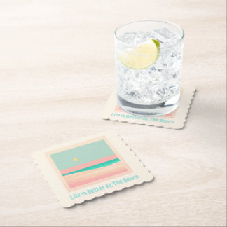 Dessous-de-verre En Papier Design de plage
