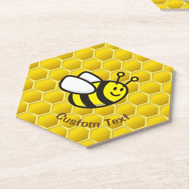 Dessous-de-verre En Papier Dessin sur les abeilles (Incliné)