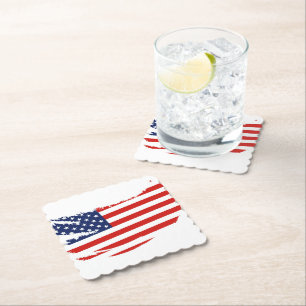 Dessous-de-verre En Papier Dessous de verre de boisson papier patriotique