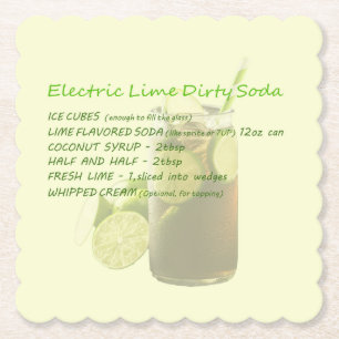 Dessous-de-verre En Papier Dessous de verre de chaux séché Soda ELectric Lime