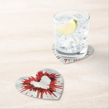 Dessous de verre de papier cardiaque
