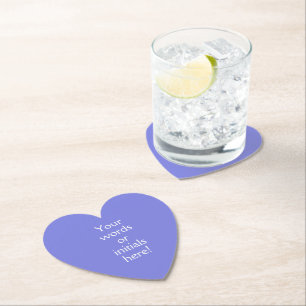 Dessous-de-verre En Papier Dessous de verre en forme de coeur pourpre foncé