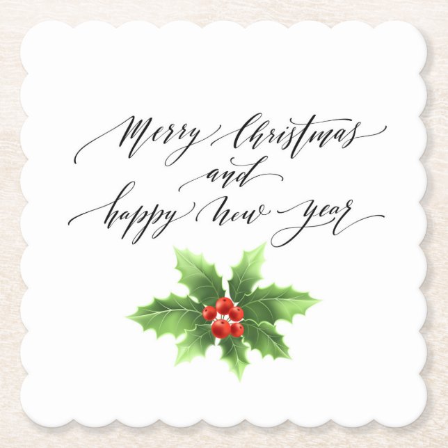 Dessous-de-verre En Papier Dessous de verre en papier de Noël (Devant)