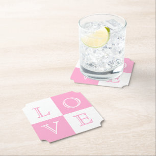 Dessous-de-verre En Papier Dessous de verre mariage Love