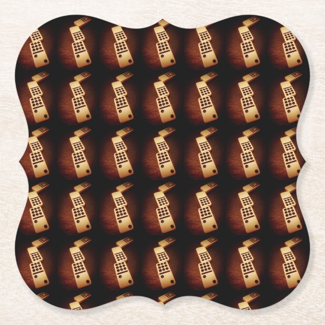 Dessous-de-verre En Papier Dessous de verre papier Domino (Devant)