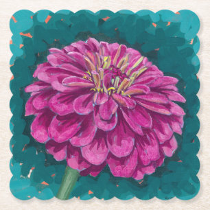Dessous-de-verre En Papier Dessous de verre papier Zinnia