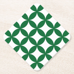 Dessous-de-verre En Papier Dessous de verre vert de diamants Shippo
