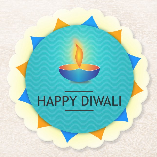 Dessous-de-verre En Papier Diwali Diya (Devant)