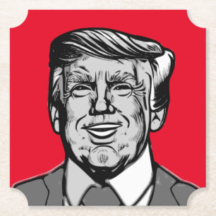 DESSOUS-DE-VERRE EN PAPIER DONALD TRUMP