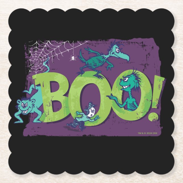 Dessous-de-verre En Papier Dr. Seuss | BOU ! Graphique Halloween (Devant)